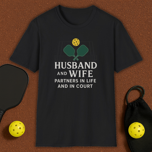 Husband And Wife Partners for Life Pickleball T-Shirt