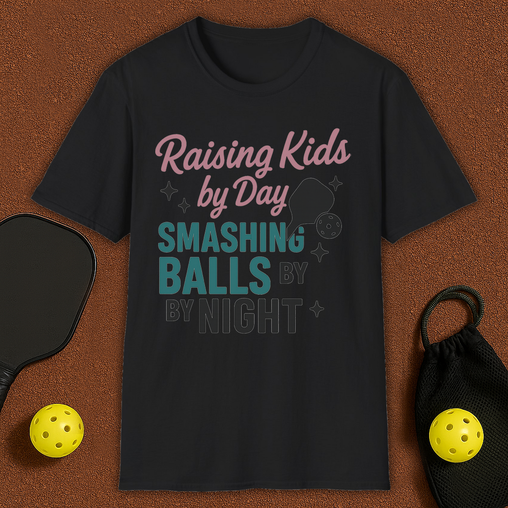 Raising Kids By Day Pickleball T-Shirt