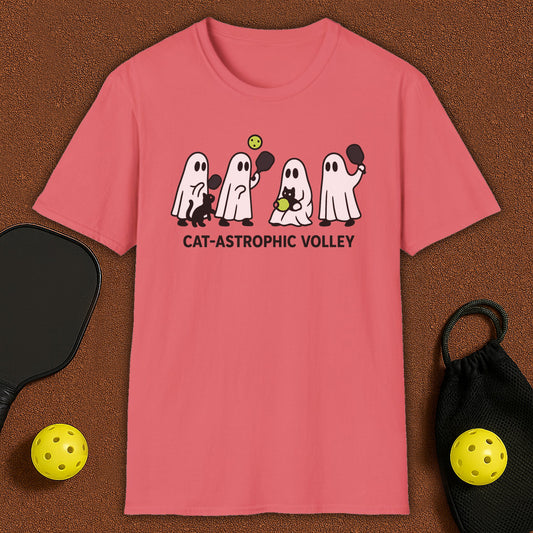 Cat-Astrophic Haloween Pickleball T-Shirt