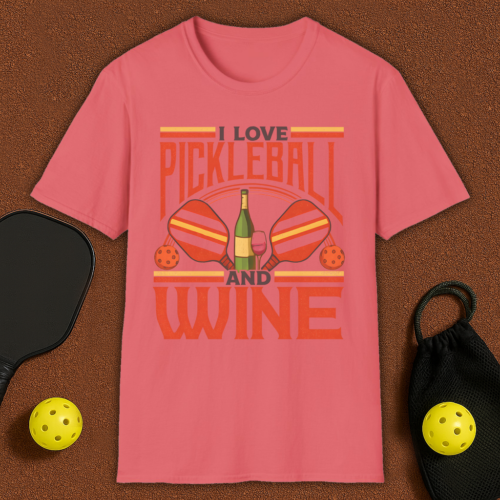 Love Pickleball & Wine T-Shirt