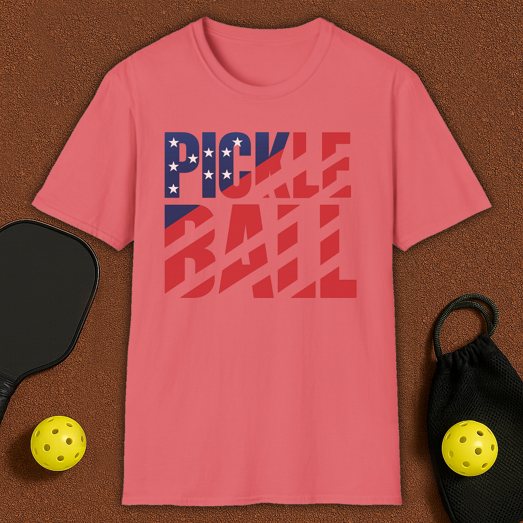 USA FLAG 3 Pickleball T-Shirt