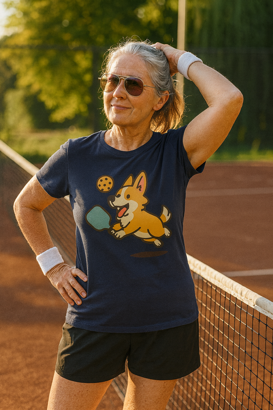 Corgi Dog Loves Pickleball T-Shirt