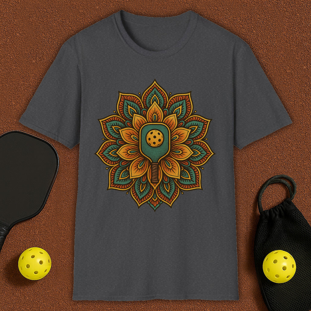 Colorful Mandala Yoga Pickleball T-Shirt