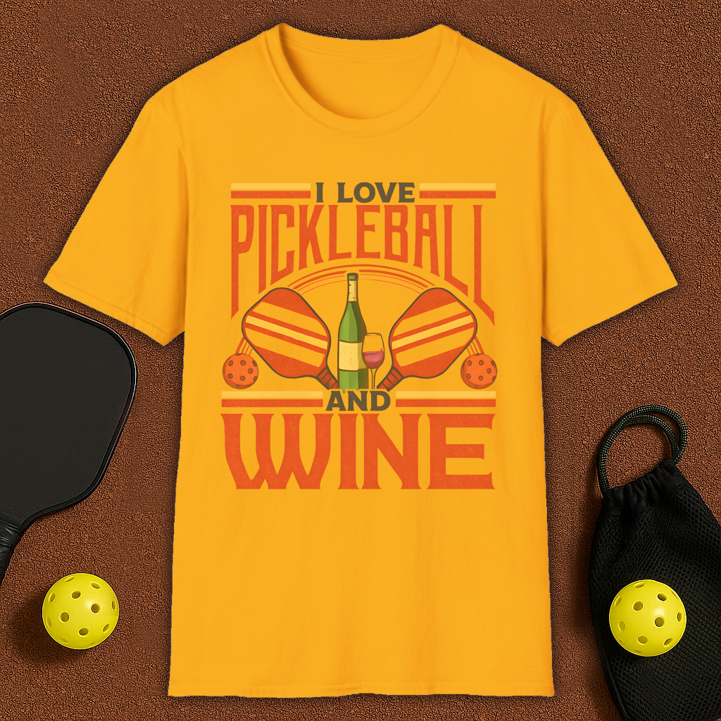 Love Pickleball & Wine T-Shirt