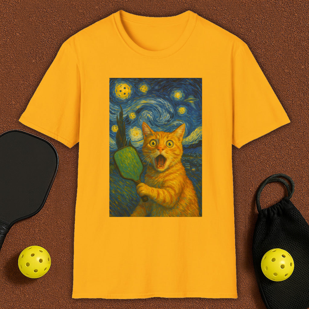 Cat Dali Pickleball T-Shirt