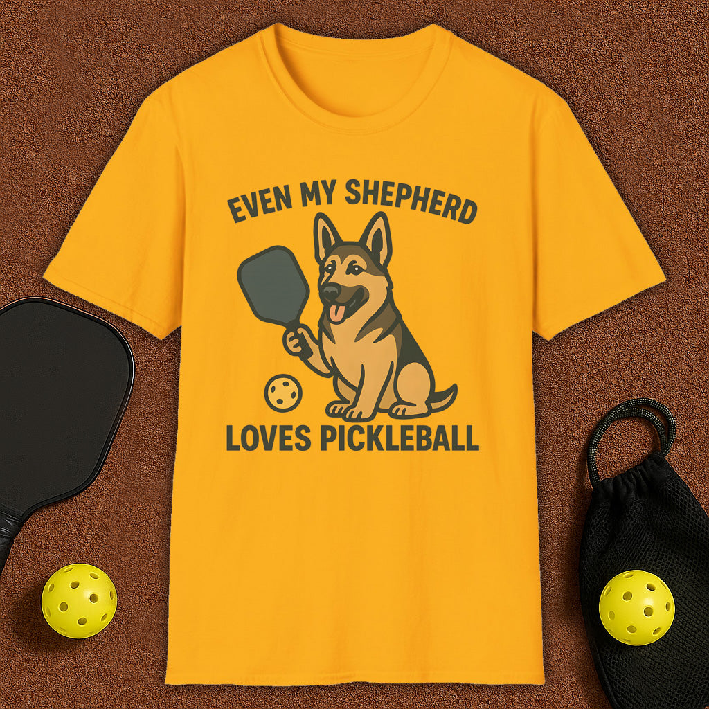 Even My Shepherd Loves Pickleball T-Shirt