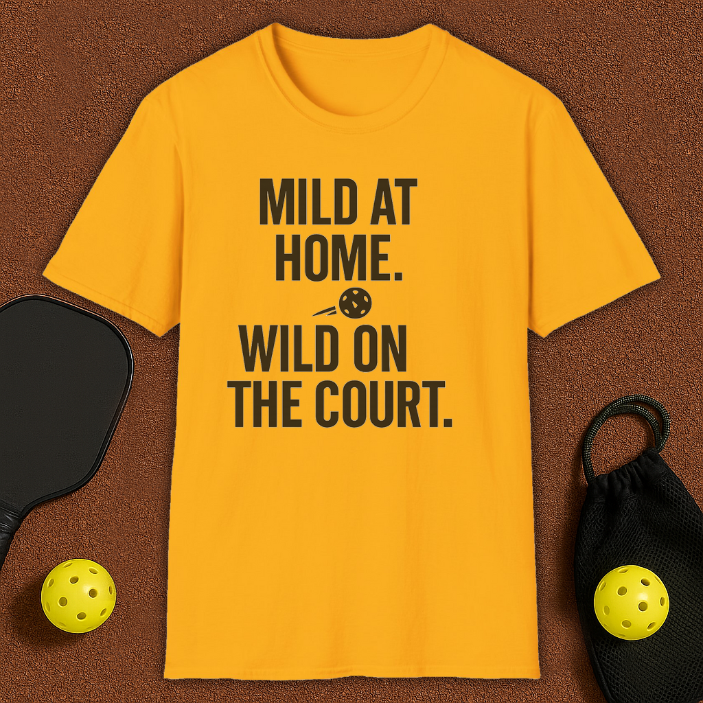 Mild At Home Wild On Court Pickleball T-Shirt