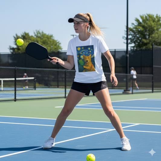 Cat Dali Pickleball T-Shirt