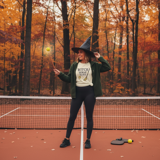 Witch Serve Haloween Pickleball T-Shirt
