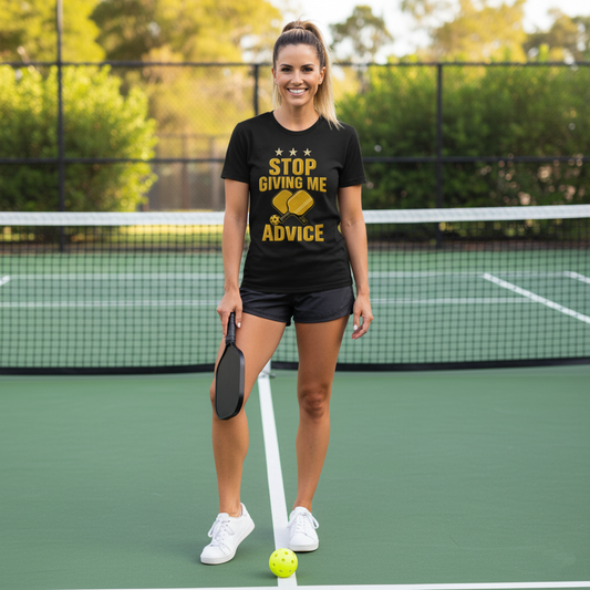 Stop Giving Me Advice Pickleball T-Shirt