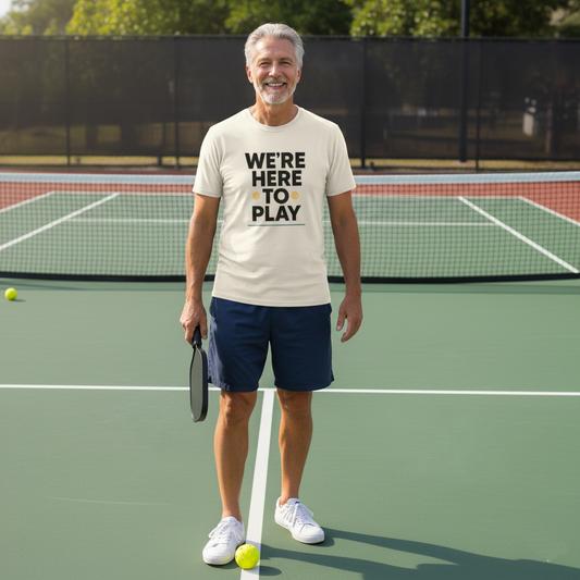 We Are Here To Play Pickleball T-Shirt