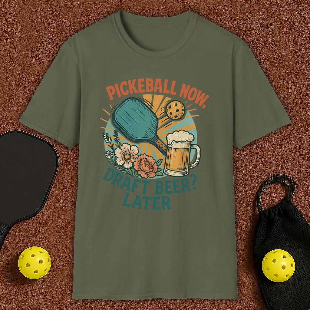 Beer Later? Pickleball T-Shirt