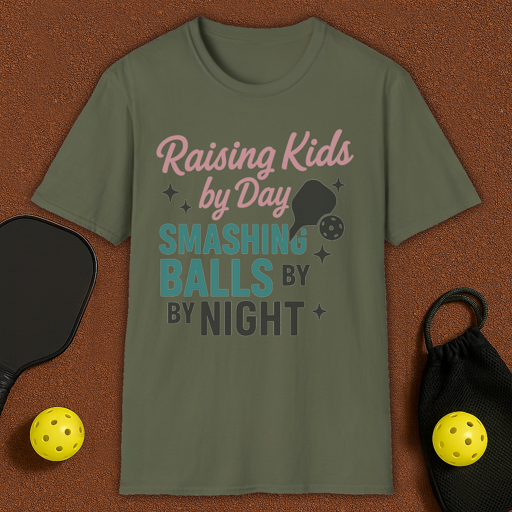 Raising Kids By Day Pickleball T-Shirt