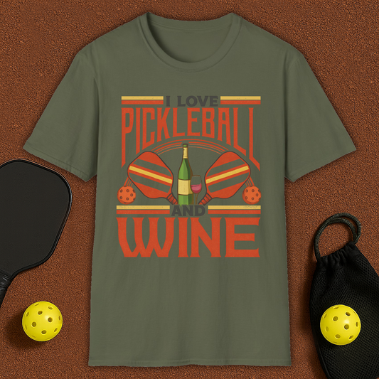 Love Pickleball & Wine T-Shirt
