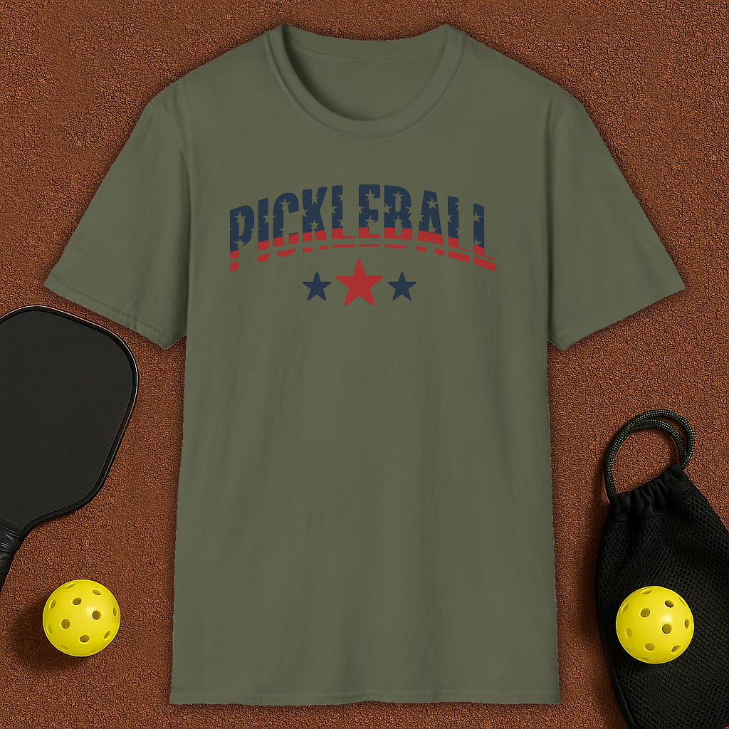 USA FLAG 2 Pickleball T-Shirt