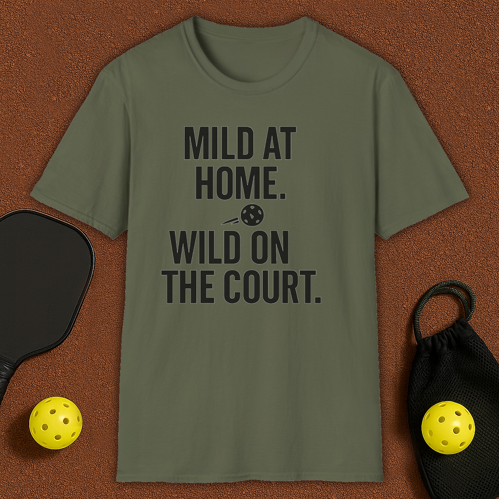 Mild At Home Wild On Court Pickleball T-Shirt