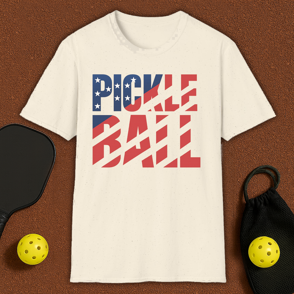 USA FLAG 3 Pickleball T-Shirt