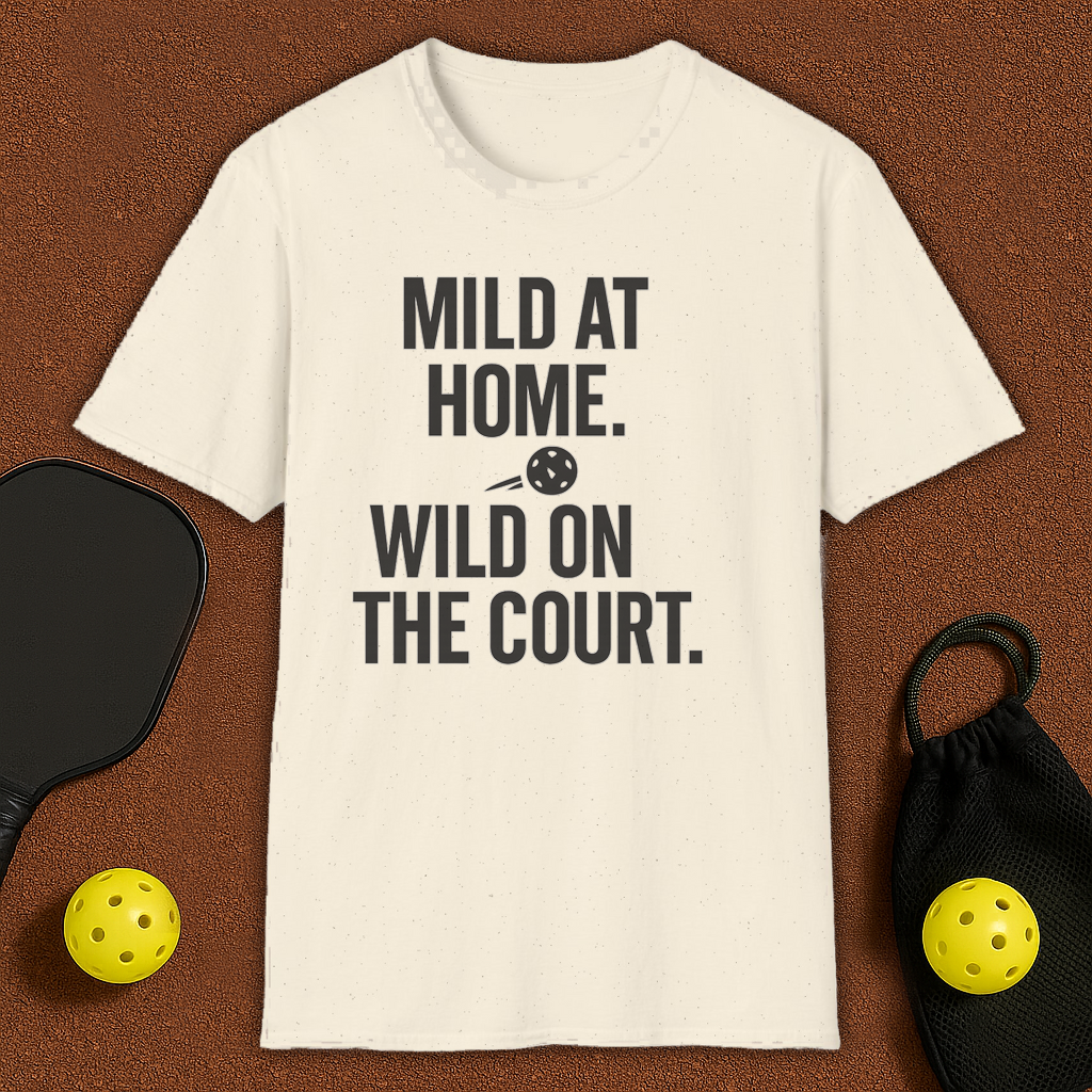 Mild At Home Wild On Court Pickleball T-Shirt