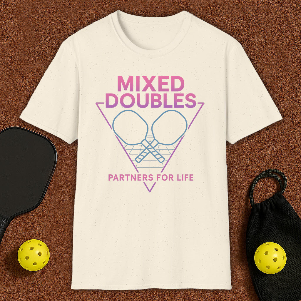 Neon Mixed Doubles Pickleball T-Shirt
