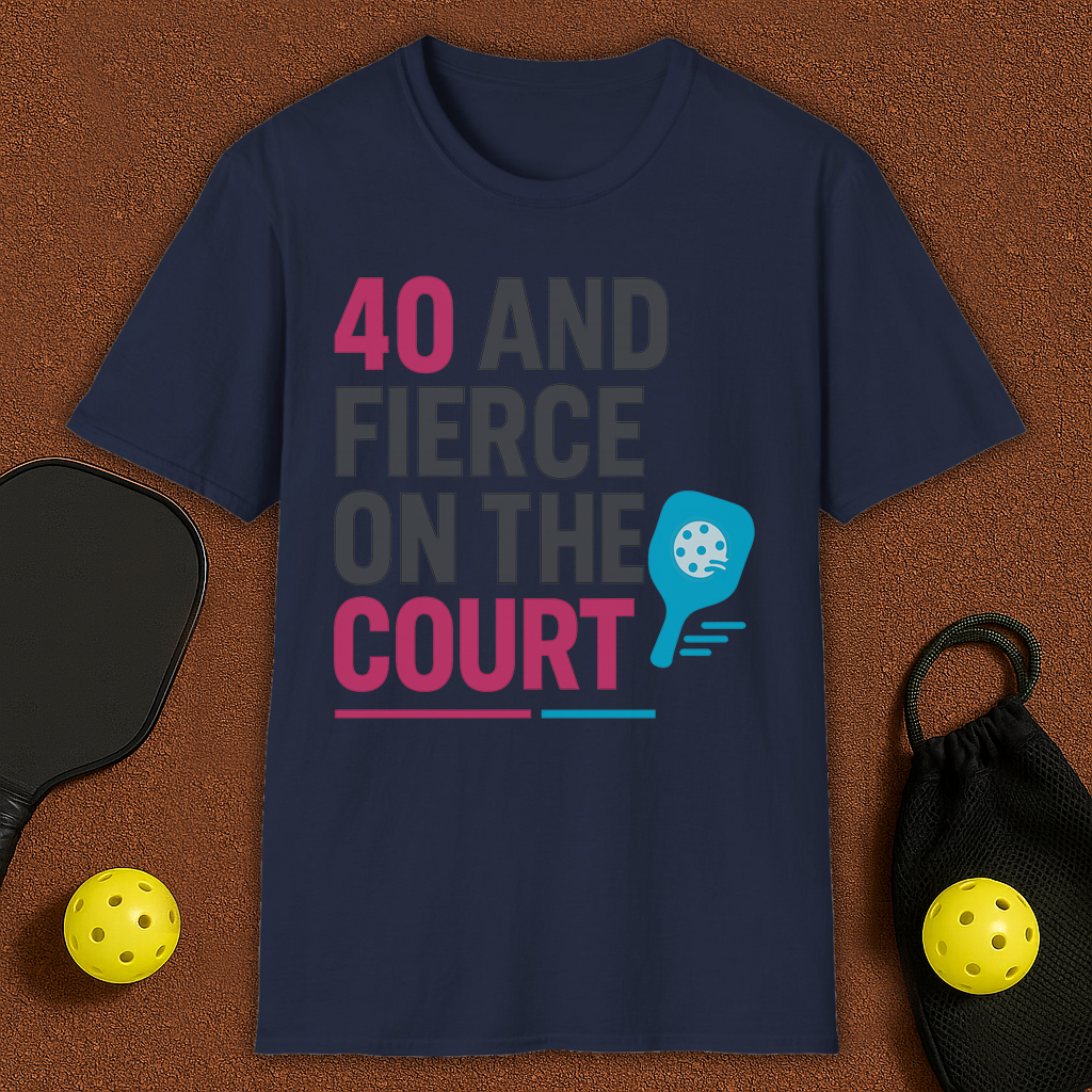 40 And Fierce Pickleball T-Shirt