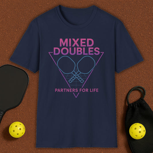 Neon Mixed Doubles Pickleball T-Shirt