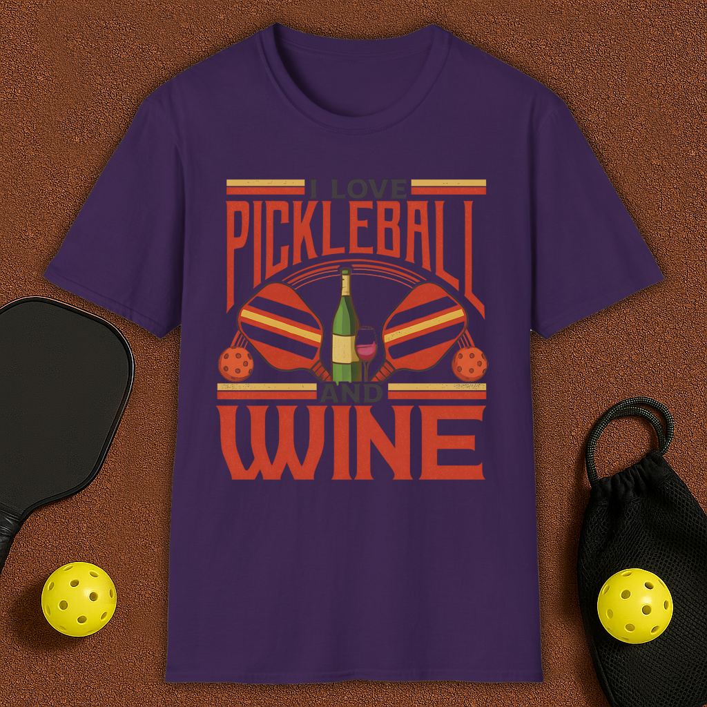 Love Pickleball & Wine T-Shirt
