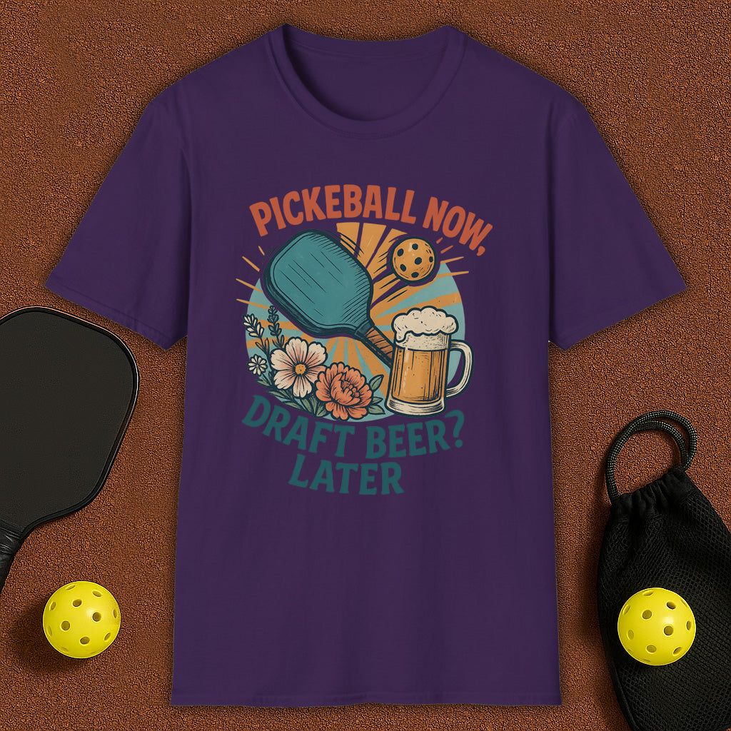 Beer Later? Pickleball T-Shirt
