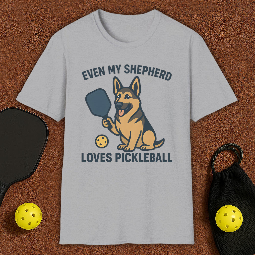 Even My Shepherd Loves Pickleball T-Shirt