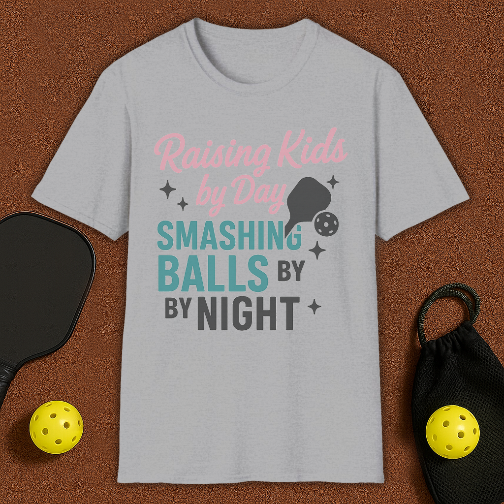 Raising Kids By Day Pickleball T-Shirt