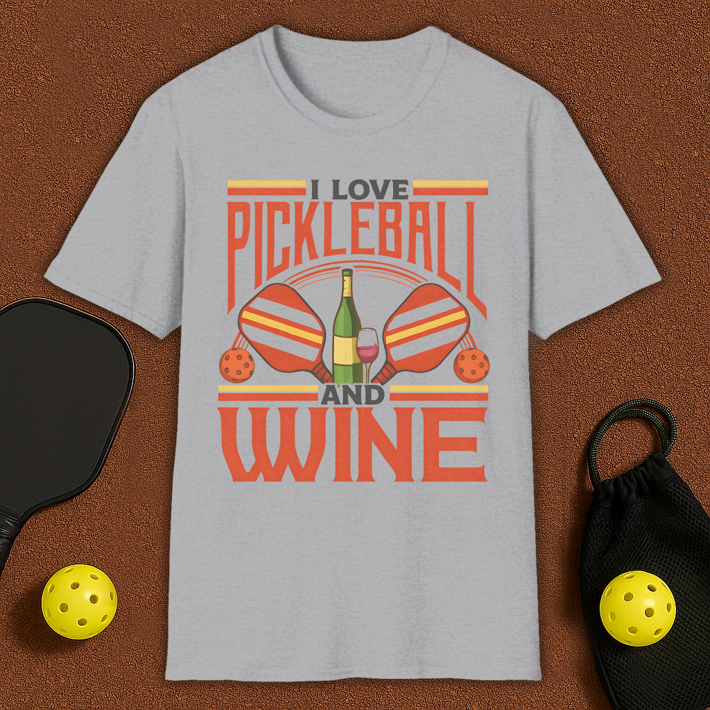 Love Pickleball & Wine T-Shirt