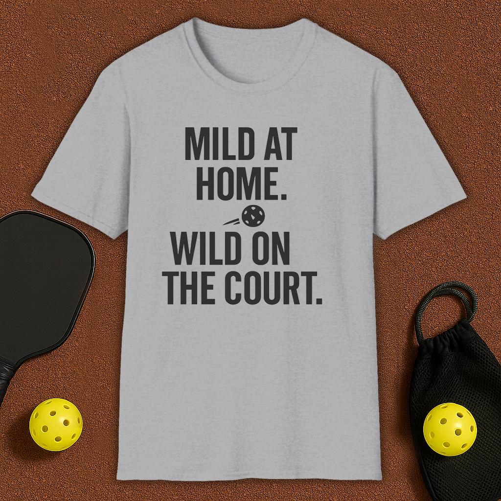 Mild At Home Wild On Court Pickleball T-Shirt