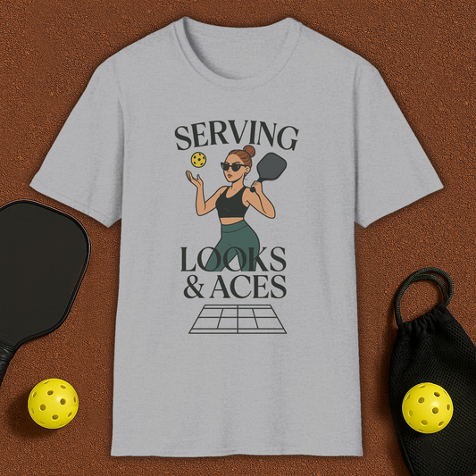 Serving Looks & Aces Pickleball T-Shirt