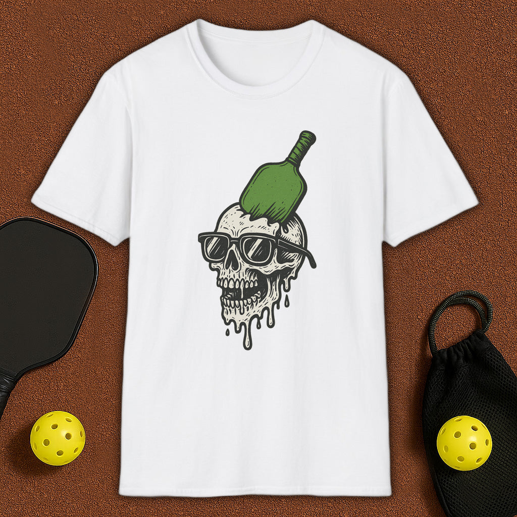 Crushed Skull With Paddle Pickleball T-Shirt