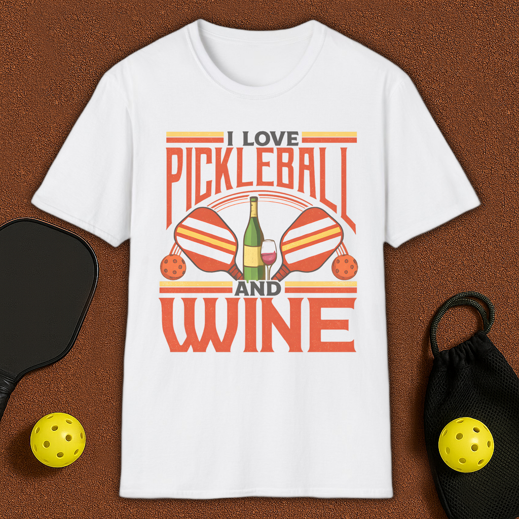 Love Pickleball & Wine T-Shirt
