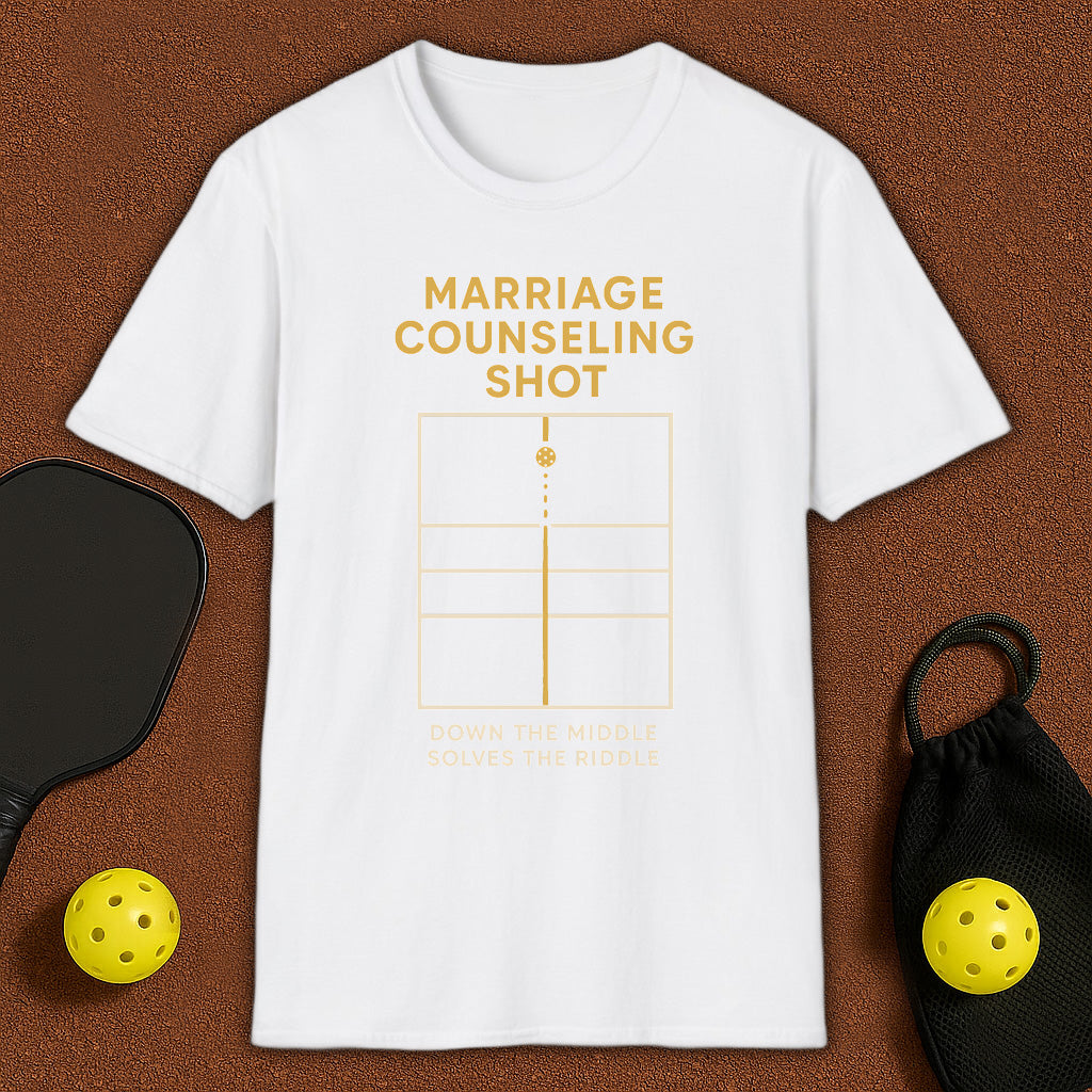 Marriage Counseling Shot Pickleball T-Shirt