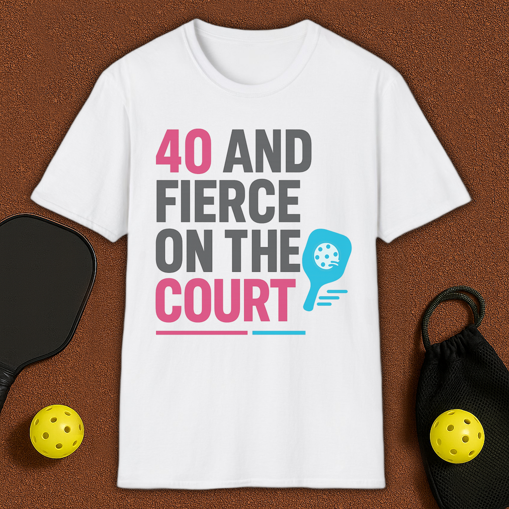 40 And Fierce Pickleball T-Shirt