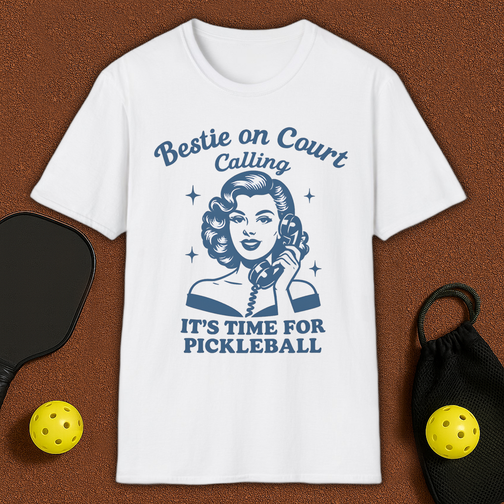 Bestie On Court Calling Pickleball T-Shirt