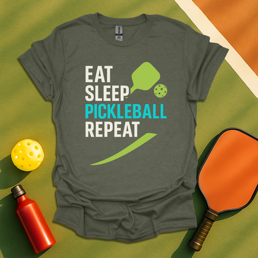 Eat Sleep Pickleball Repeat T-Shirt