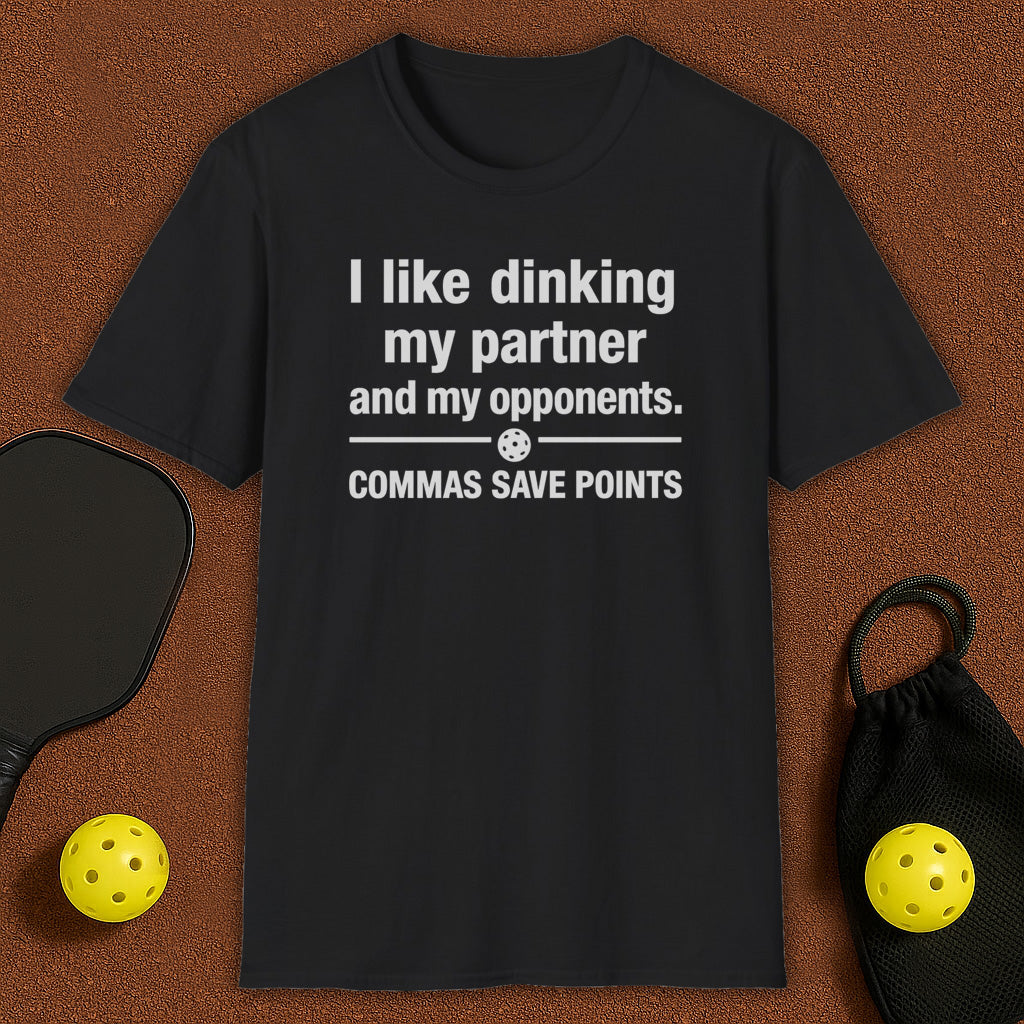 Commas Saves Pickleball T-Shirt