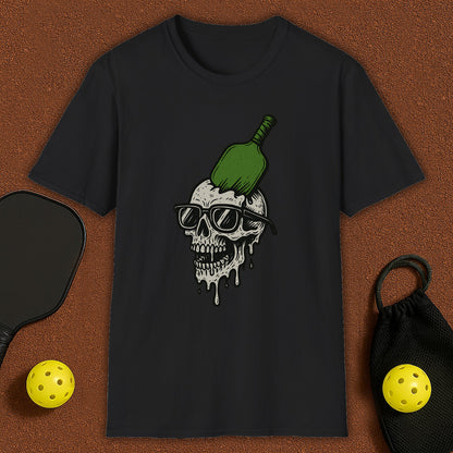 Crushed Skull With Paddle Pickleball T-Shirt