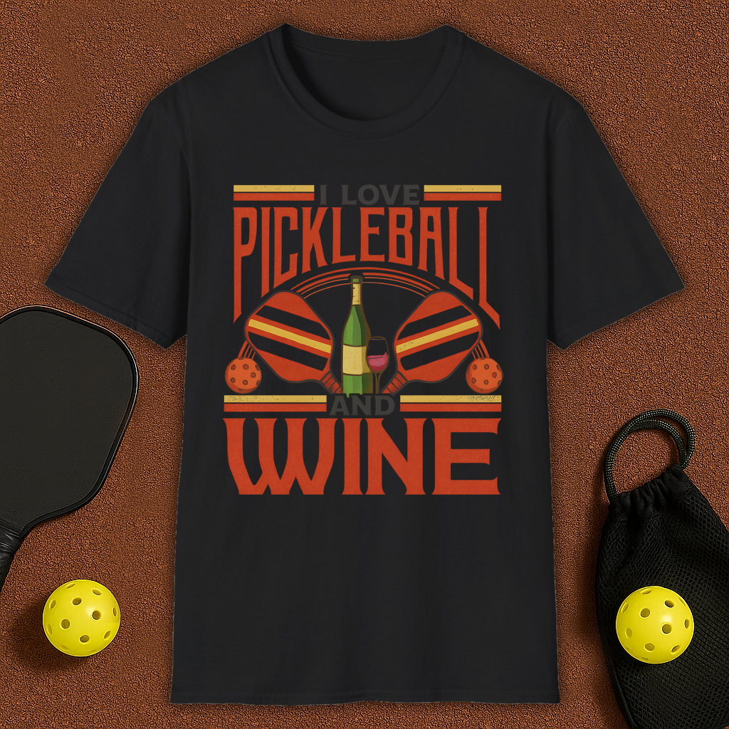 Love Pickleball & Wine T-Shirt