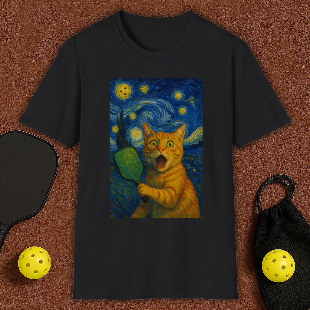 Cat Dali Pickleball T-Shirt