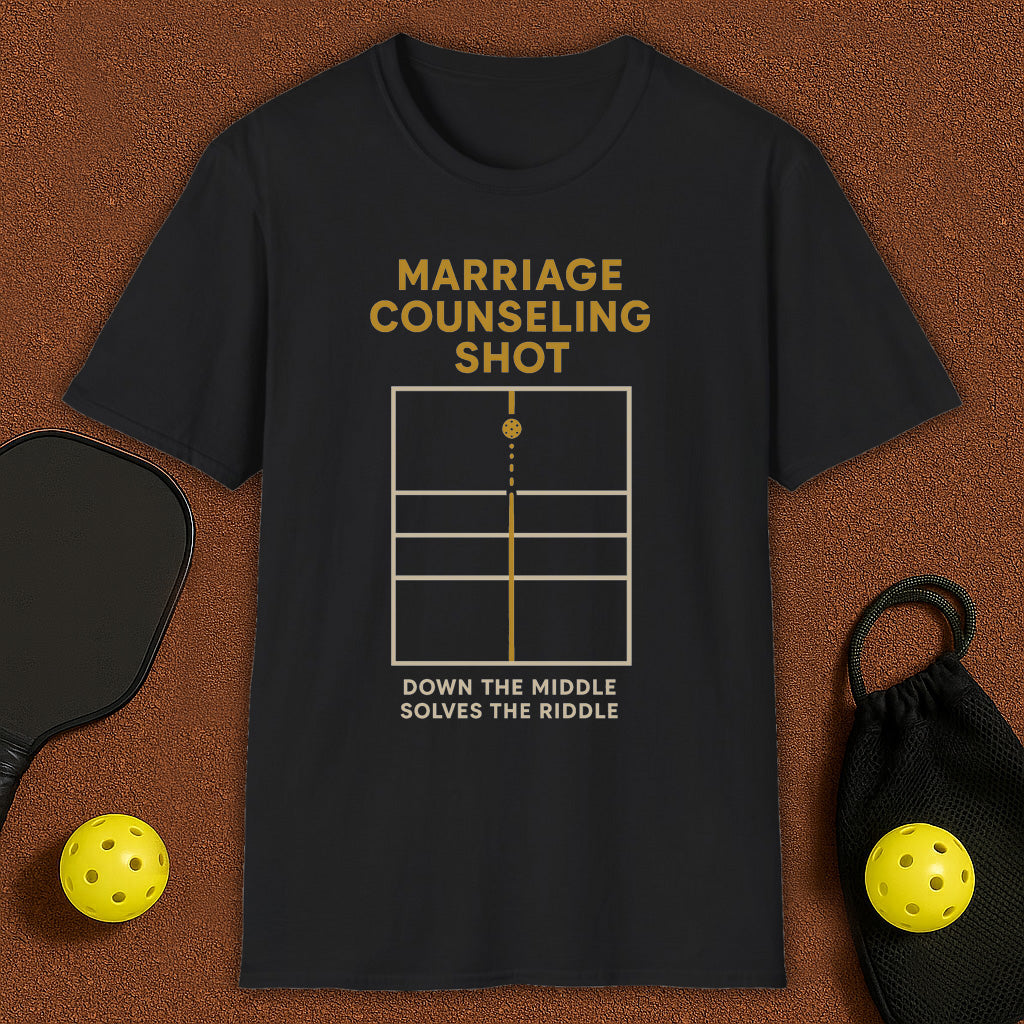 Marriage Counseling Shot Pickleball T-Shirt