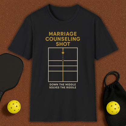 Marriage Counseling Shot Pickleball T-Shirt