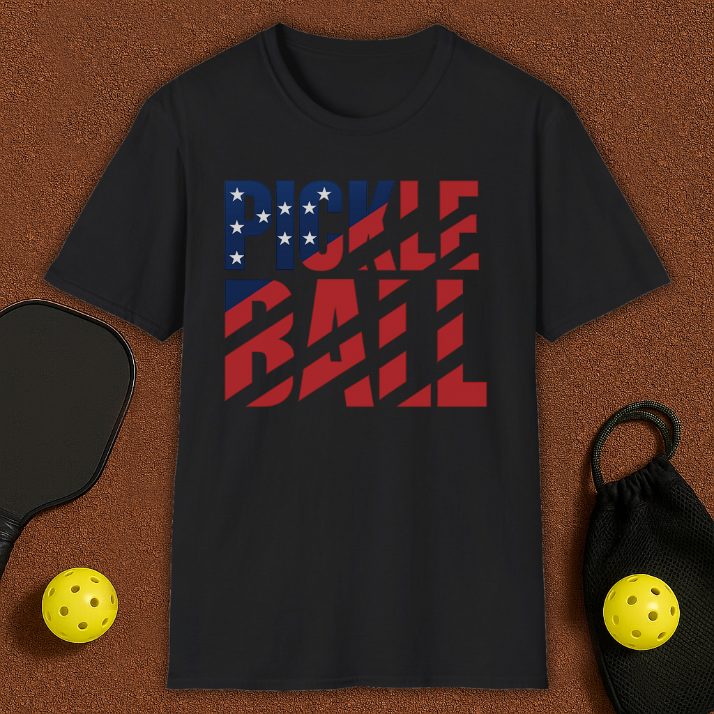USA FLAG 3 Pickleball T-Shirt