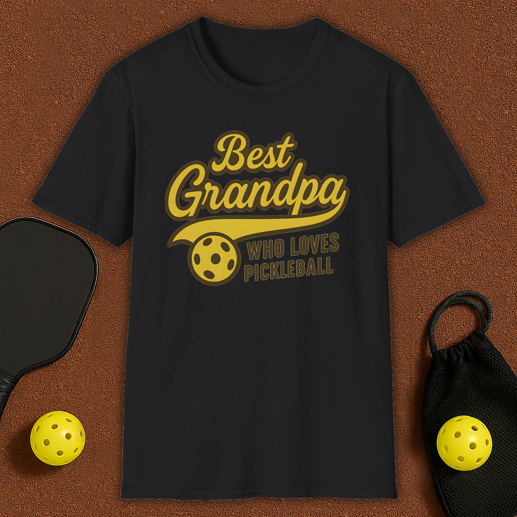 Best Grandpa Loves Pickleball T-Shirt
