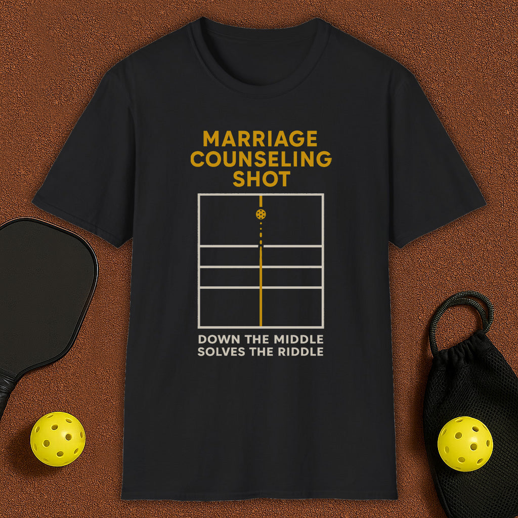 Marriage Counseling Shot Pickleball T-Shirt