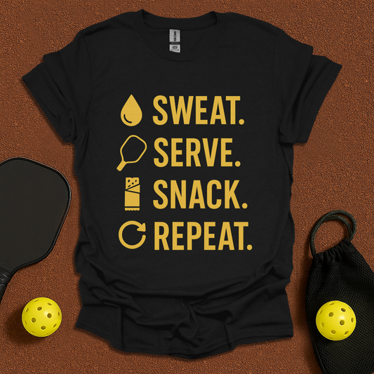 Sweat Serve Snack Repeat T-Shirt