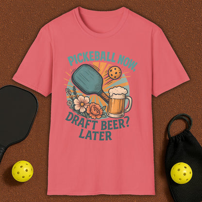 Beer Later?  Pickleball T-Shirt