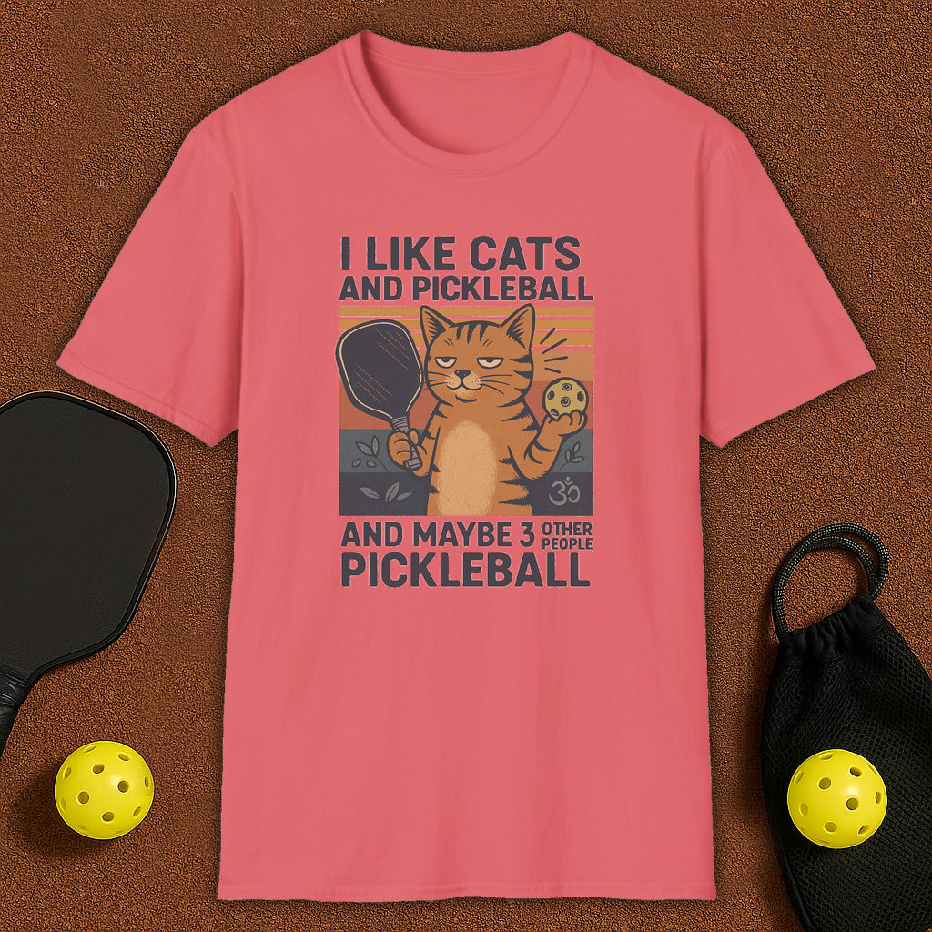 I Like Cats And Pickleball T-Shirt